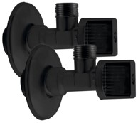 AQUALINE Kuglasti kutni ventil 1/2"x3/8", crna mat